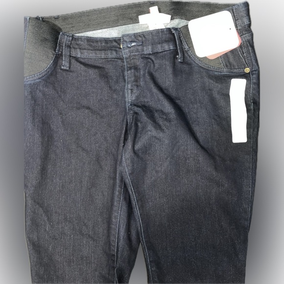 Under Belly Skinny Jeans Isabel Maternity by Ingrid & Isabel Dark Wash Woman NEW - Picture 4 of 5
